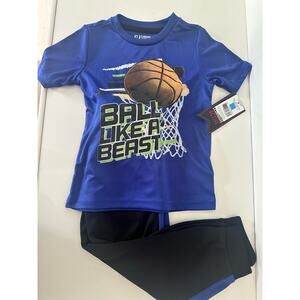 Basketball matching pant set kids Sz 4T lounge wear playtime